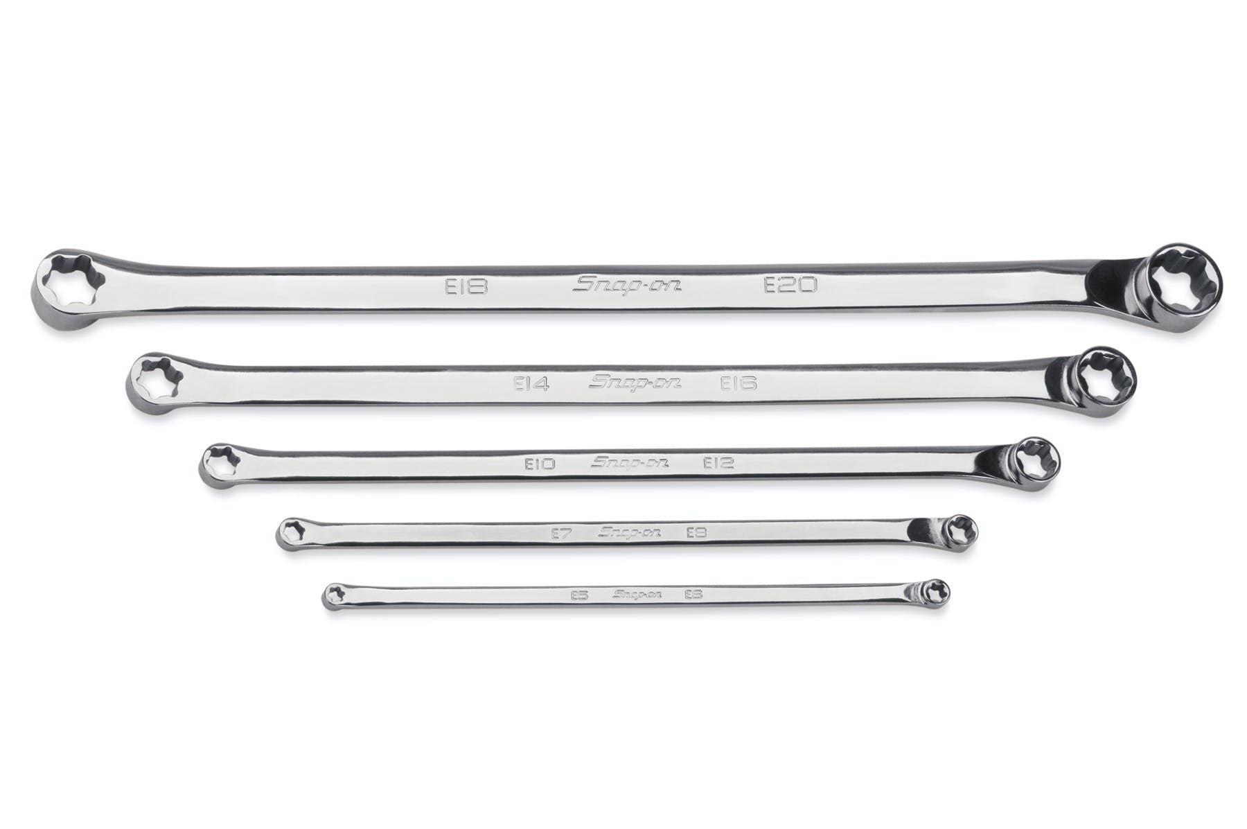 5 pc TORX® Long 10º Offset Box Wrench Set (E5-E20) | XLE605 5 pc TORX® Long 10º Offset Box Wrench Set (E5-E20) | XLE605